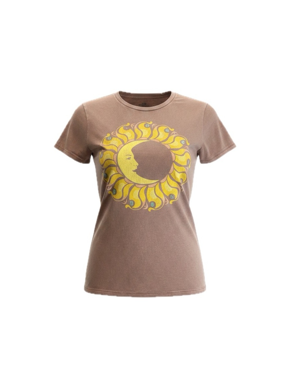 O'Neill Brown Tee with Yellow Sun Graphic